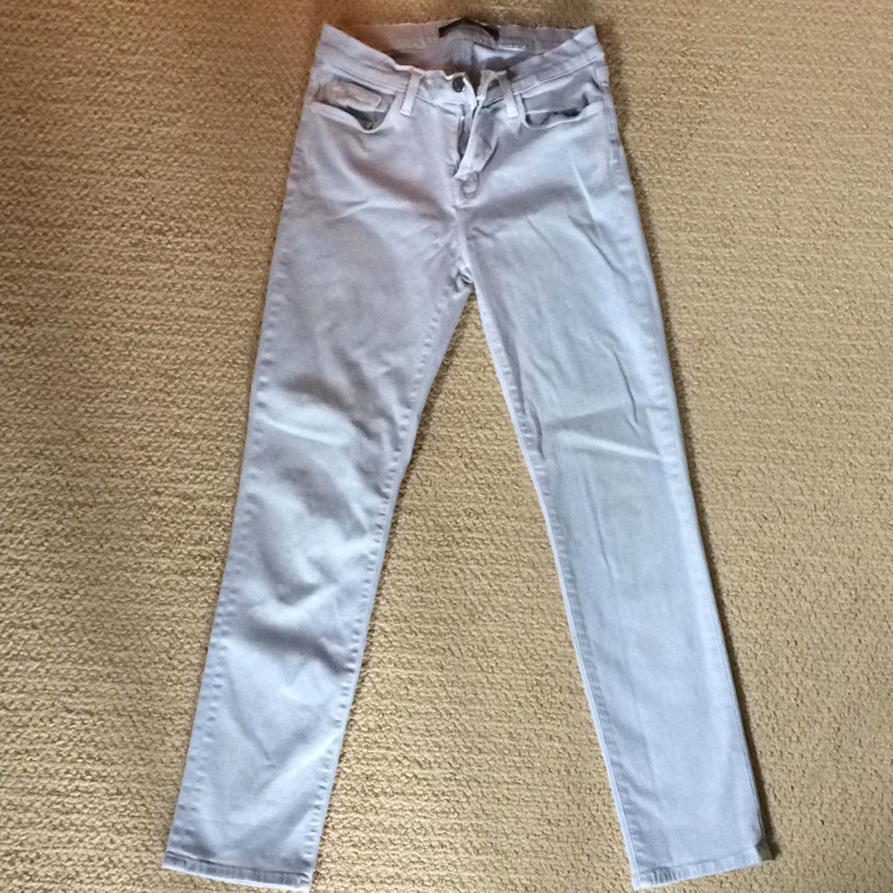 J Brand super light blue skinny crop jeans